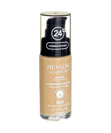 Revlon Colorstay Makeup Combination/Oily 350 Rich Tan 1 fl oz (30 ml)