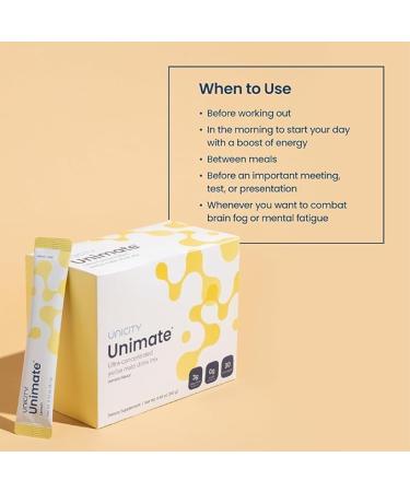 Unicity Unimate Ultra-concentrated Yerba Mate Drink Mix Lemon Flavour 3g Yerba Mate 60 Packets 183g Unicity Balance Glucose and Cholesterol Support Drink Mix Natural and Artificial Orange Flavour 3g Sugar 30 Packets 435g - Buy Online on GoSupps.com