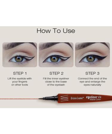 Eyeliner smudge-proof waterproof color eyeliner easy to color long-lasting fast-drying ultra-fine eyeliner (8) - Buy Online on GoSupps.com