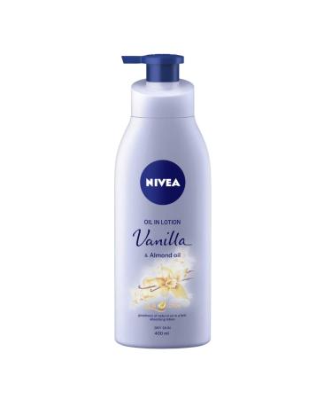 Nivea Vanilla and Almond Oil Body Lotion 400 ml (13.5 oz) - - goodness of natural oil in a fast absorbing lotion. Dry Skin