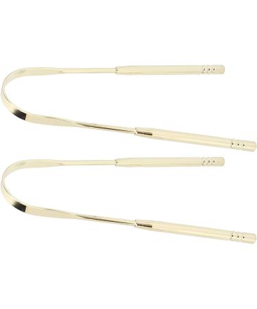 Gold Tongue Cleaner & Scraper - Reusable Oral Hygiene Tool for Fresh Breath | Fights Bad Breath - Buy Online on GoSupps.com