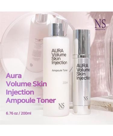 Aura Volume Skin Injection Ampoule Toner | Peptide-Packed Elasticity Booster | Green Tea Pomegranate & Lavender Oils | 6.7 fl oz - Buy Online on GoSupps.com