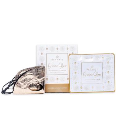 1 Sensory Retreats Divine Glow Self-Heating Face Mask Heated Sheet Mask Hydrating Facial Mask Facial Mask Spa Facial Perfect for at-home Relaxation - Buy Online on GoSupps.com