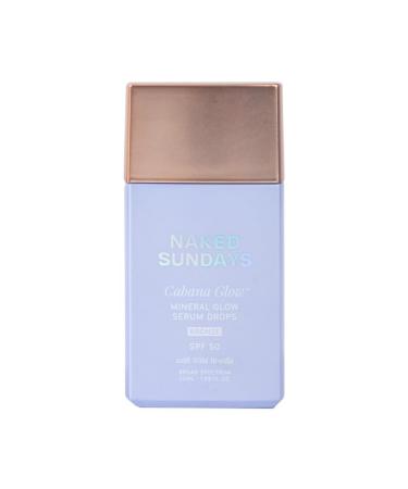 Naked Sundays CabanaGlow SPF 50 Bronzing Drops - Bronzing Glow Serum Sunscreen for Face, Hydrating Zinc Oxide Formula with Skin-Perfecting Pigments + Broad Spectrum Protection