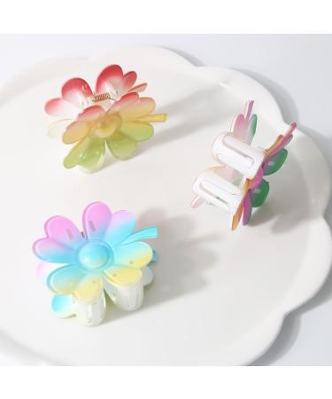 Limtula Delicate Heart Petal Flower Hair Claw for Woman Girl Skincare Makeup Hair Clip for Thin Hair Nonslip Delicate Hair Clip Blue - Buy Online on GoSupps.com