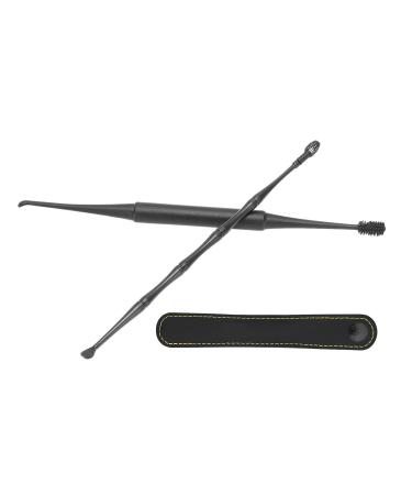 Ear Cleaner Set - 2 Pcs Metal Ear Cleaning Tools with Storage Bag and Brush - Buy Online on GoSupps.com