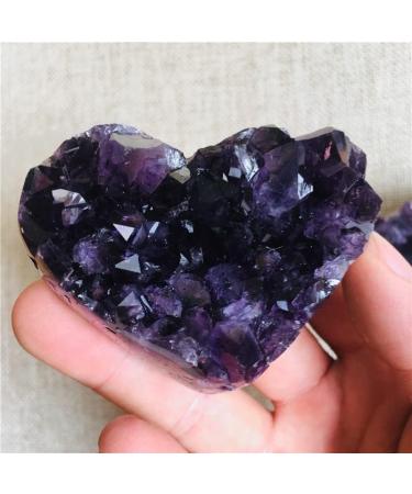 Natural Crystal Uruguay Amethyst Quartz Crystal Heart Cluster Specimen 1pc yuebang Stone Mineral Specimen 5cm - Buy Online on GoSupps.com