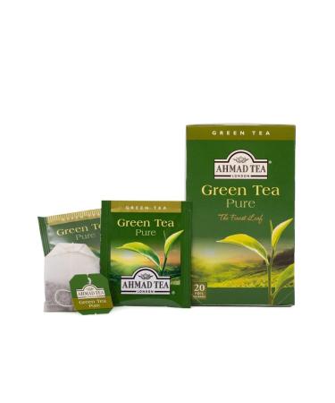 Ahmad Tea Green Tea - Individually Packaged Aroma-Sealed Tea Bags - 20 Bags (2 Pack) - Pure Green Tea for Freshness - Buy Online on GoSupps.com