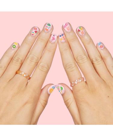 XO Fetti Kids Summer Nail Stickers - 484 Decals | Birthday Girl Pool Party Favors DIY Nail Art Transfer Kit - Buy Online on GoSupps.com