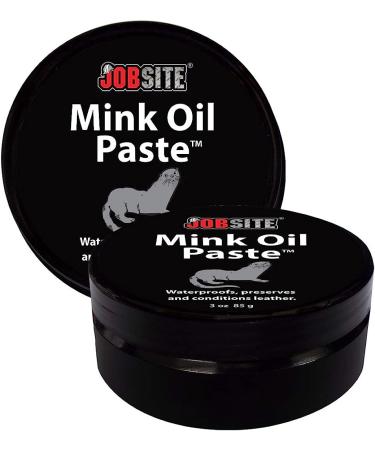 JobSite Premium Mink Oil Leather Waterproof Paste - 3 oz - Preserve Leather Boots & Shoes - Buy Online on GoSupps.com