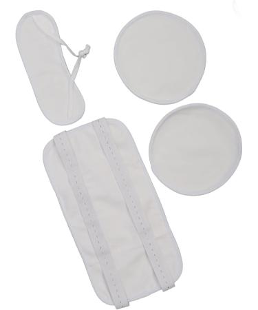 Adjustable Reusable Castor Oil Neck Pack for Thyroid Inflammation - Washable White Set - Buy Online on GoSupps.com