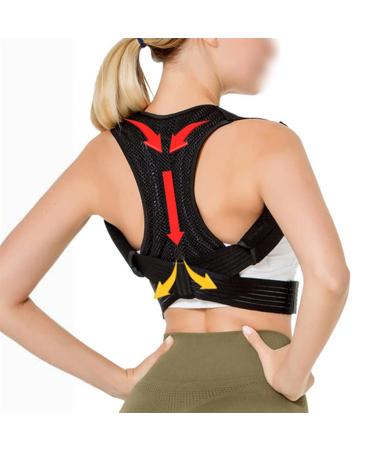 DFHBFG Invisible Back Posture Corrector Back Band Brace Extended Support Belt Adjustable Back Spine Lumbar(M Code) M code D