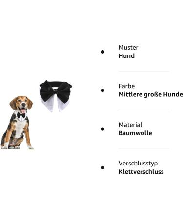 Hacraho Formal Pet-Fly Collar - White Tuxedo Collar & Tie for Dogs & Cats | Perfect for Weddings & Parties | Adjustable Size for Medium & Large Dogs (Neck 21.97-25 in) - Buy Online on GoSupps.com
