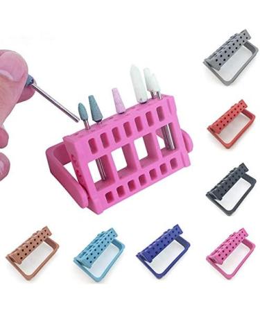1pc Professional 16 Holes Nail Drill Bits Holder Display for Electric Bur Exhibition Displayer Manicure Nail Art Tools - (Color: RH) - Buy Online on GoSupps.com