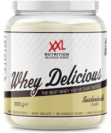XXL Nutrition Whey Delicious 80 Eiwit Snicker Doodle Wei Eiwitpoeder met BCAA & Glutamine Proteine Poeder Eiwit shake Whey Protein Diverse Smaken 1000 gram 33 shakes - Buy Online on GoSupps.com