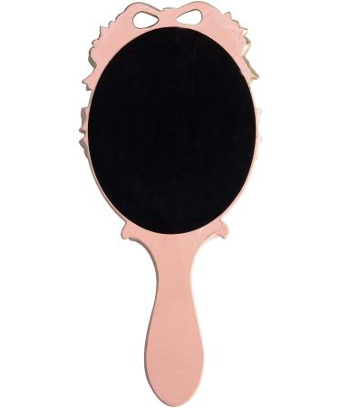 Vintage Handheld Makeup Mirror with Crafted Rose Design - Pink Princess Beauty Vanity Mirror - Buy Online on GoSupps.com