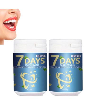 Teeth whitening tooth paste powder tooth powder dental care powder for natural & vegan tooth whitening and tooth cleaning toothpaste powder baking powder against stains and yellow spots (2PC)