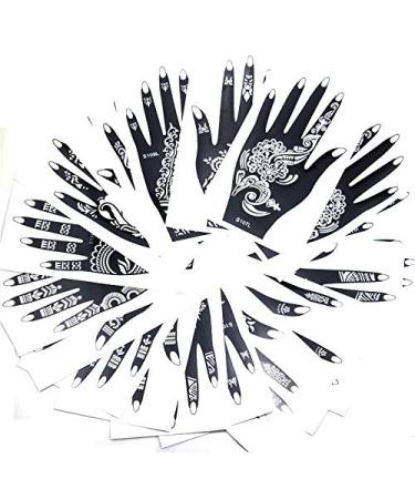 Henna Tattoo Stencil Kit - 40 Self-Adhesive Sheets for Indian Arabian Body Art - Buy Online on GoSupps.com