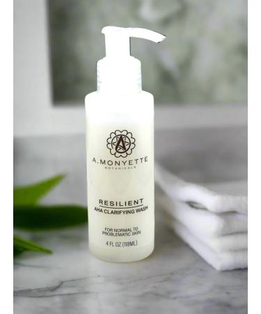 A. Monyette Botanicals AHA Clarifying Facial Wash Deep Cleansing Gel with Alpha Hydroxy Acids Jojoba Beads for Exfoliation 4 OZ