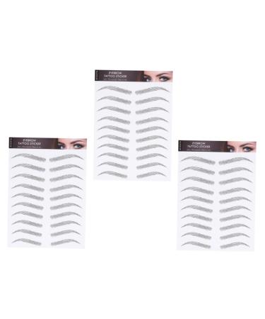 WOFASHPURET 3 Sheets Waterproof Eyebrow Stickers Stickera Peel off Imitation Eyebrow Sticker 3d Modify Cosmetic
