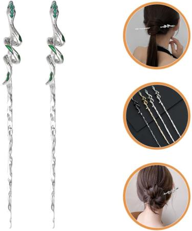 Hair Sword 2 Pieces Hair Eating Sticks Hair Stick Chinese Hemfu Headwear Hair Pin Hair Stick Hanfu Chignon Hair Styling Accessories Silver Hair Sticks Silver - Buy Online on GoSupps.com