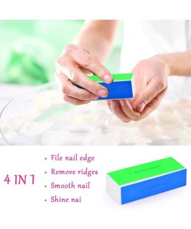 24 Pcs Nail File Set | Buffer Block, Cuticle Nipper & Pusher | Nail Scrubbing Brushes | Dead Skin Trimming & Polishing - Buy Online on GoSupps.com