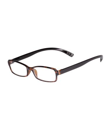 Reading glasses with blue light filter - extra long temples to hang around your neck Havana 1.25 diopters