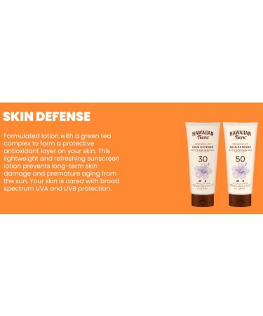 Hawaiian Tropic Skin Defense Sunscreen Lotion SPF 30 6oz | With Green Tea Extract Body Lotion Oxybenzone Free 6 FL OZ (Pack of 1) - Buy Online on GoSupps.com
