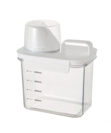 HEIBTENY Multi-Purpose Airtight Detergent Dispenser with Detergent Dosing Aid Washing Powder Storage Box 1100/1800/2300 ml Container for Washing Powder Laundry Detergent Fabric Softener 1100ml