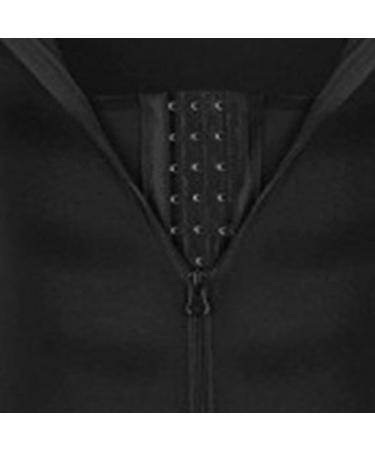 Soluo Men's Compression Corset Vest Slimming Body Shaper 3 Rows Clasp Bust Corset Tank Top Waist Trainer Undershirts Black Medium - Buy Online on GoSupps.com