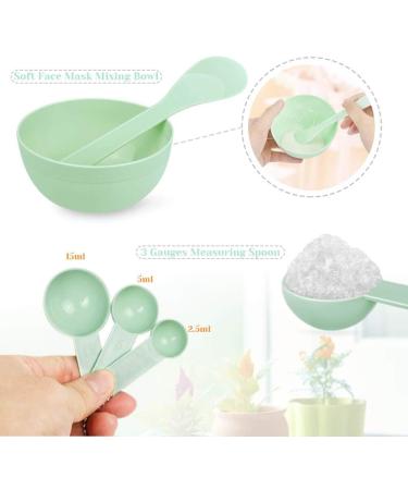 Facial Care Face Mask Mixing Bowl Set with Tools - Green - Buy Online on GoSupps.com