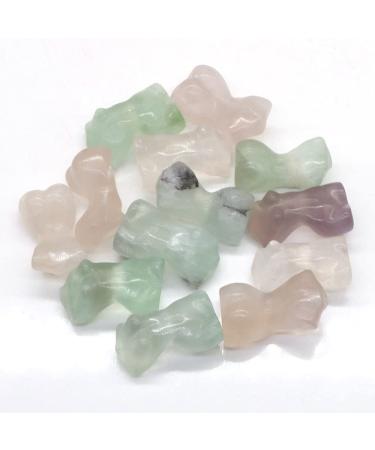 1.2" Natural Crystals Women Modern Statue Naked Art Sex Lady Body Stone Carved Gemstone Collectible Home Decoration Crystal