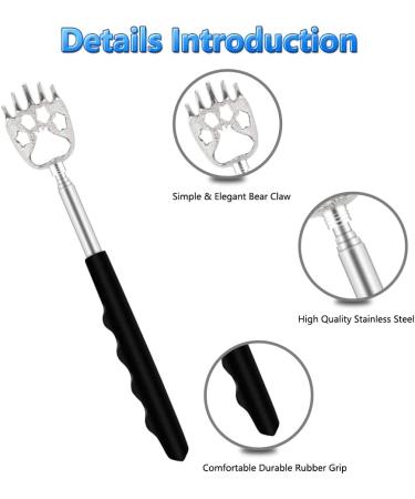6 Pack Telescoping Bear Claw Back Scratchers with Rubber Handles in 6 Colors - Buy Online on GoSupps.com