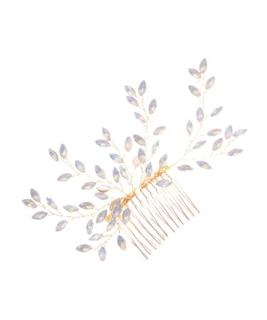 Ipetboom Sweet Rhinestone Hair Accessories Bridal Hair Wedding Hair Comb Beads Rhinestone Headpiece Prom Hair Accessories Headwear for Women Bride Hair Piece Wedding Dress Crystal