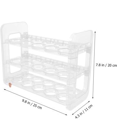 Healeved Refrigerator Egg Rack Door Rack Holder Home -layer Three-layer Egg Refrigerator for Stand Organizer Fridge Kitchen White 25.00X20.00X11.00CM - Buy Online on GoSupps.com