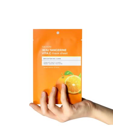 Buy PS.PRETTYSKIN Jeju Tangerine Vitamin C Facial Mask Sheet - Pack of 10 | Moisturizing Soothing Korean Skincare with Panthenol Adenosine & Niacinamide - International Shipping Available - Buy Online on GoSupps.com