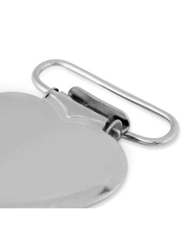 CCYLEZ 25 mm braces clips in heart shape metal pacifier clips DIY dress accessories for the production of pacifier holder bib clips