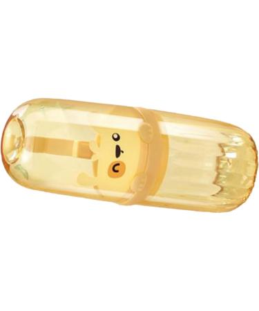 Travel Toothpaste Case & Toothbrush Holder - Portable Wear-Proof Anti-Impact - Perfect for Couples & Students (Yellow - Buy Online on GoSupps.com