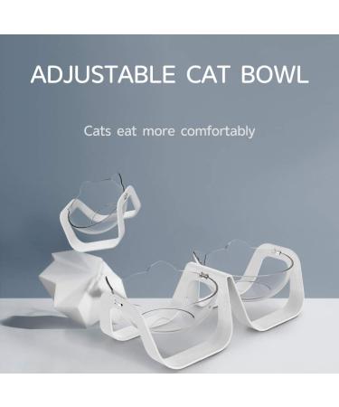Junhonsion 15 Tilted Platform Cat Bowl - Anti-spill, Adjustable Pet Food Water Bowl for Cats and Small Dogs - Buy Online on GoSupps.com