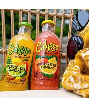 Calypso Lemonades 16 Ounce Glass Bottles 6 Pack (Southern Peach Lemonade) - Buy Online on GoSupps.com