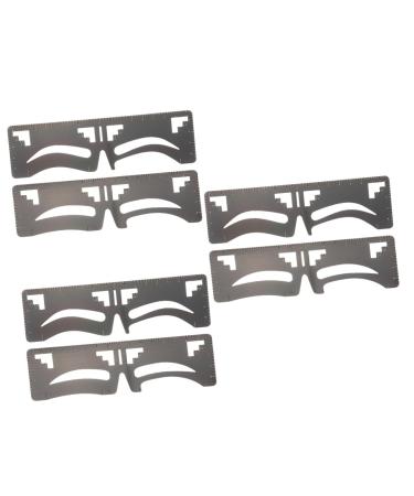 LALAFINA 6 Pcs Eyebrow Ruler Brow Shaping Template Tool Eyebrow Guide Stencil Eyebrow Trimming Guide Ruler