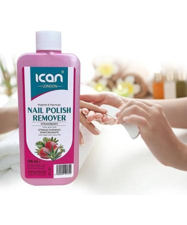 ican London Strawberry Vitamin E Formula Nail Polish Remover 100ml - Buy Online on GoSupps.com