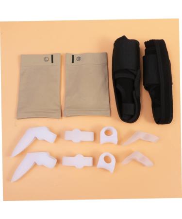 Healeved 12pcs Toe Strap Kit - Gel Toe Separator & Big Toe Straightener Set for Arch Support Bands and Silicone Holder - Black - Buy Online on GoSupps.com