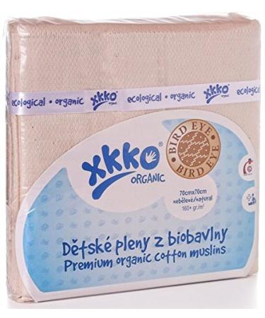 Organic Cotton xkko Bird Eye Diapers 70x70 cm - Set of 5 | Eco-Friendly Baby Products | International Shipping - Buy Online on GoSupps.com