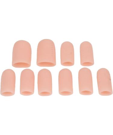 Finger Toe Protector Breathable Soreness Relief Flexible Soft 10pcs Silicone Finger Cover Portable for Office Work - Buy Online on GoSupps.com