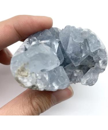 Natural Crystal Rough Home Decoration 1pc Small Size Natural Blue Celestite Crystal Cluster Raw Stones Ornaments Crystal Stones Purification GiftsOre Stones PEIQIYIN - Buy Online on GoSupps.com