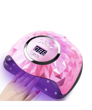 Nail dryer lamp 220W LED UV nail lamp with sensor LCD display for gel nails professional nail lamp for fingernail and toenail nail nail design with 4 timers suitable for all gel