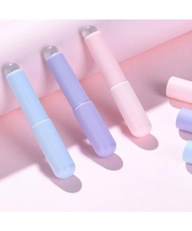 NOLITOY 3pcs Lip Makeup Brush Set - Round Lipstick Concealer & Silicone Applicator with Tube Protector for Lip Gloss Oil Balm & Mask - International Shipping Available - Buy Online on GoSupps.com