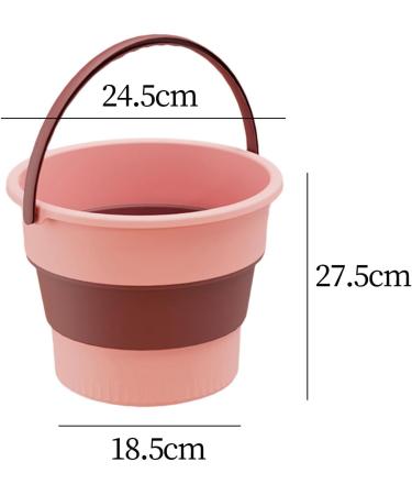 Ioensy Collapsible Bucket Cleaning Bucket Household Laundry Bucket Folding Bucket for Camping Pink - Buy Online on GoSupps.com