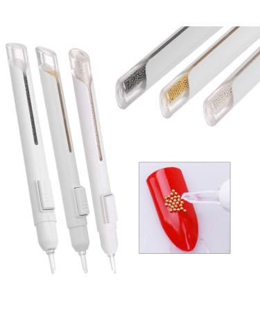 Zroven Nail Steel Beads Picking Dotting Pen | Nail Art Tool for Caviar Manicure | High-Quality Painting Bullion Pen - Buy Internationally - Buy Online on GoSupps.com